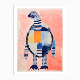 Playful Illustration Of Sea Turtle For Kids Room 1 Art Print