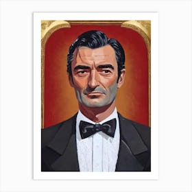 Gregory Peck Illustration Movies Art Print