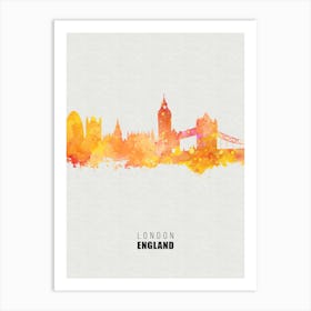 London England City watercolor Art Print