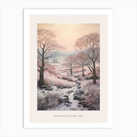 Dreamy Winter National Park Poster  Dartmoor National Park England 1 Art Print