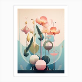 Abstract Geometric Botanical 8 Art Print