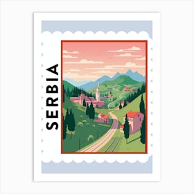 Serbia 2 Travel Stamp Poster Art Print