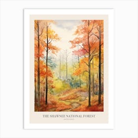 Autumn Forest Landscape The Shawnee National Forest 2 Poster Art Print