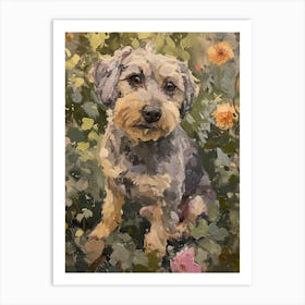 Dandie Dinmont Terrier Acrylic Painting 1 Art Print
