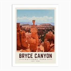 Bryce Canyon Minimalist Travel Poster Art Print