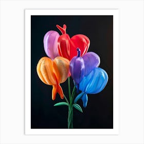 Bright Inflatable Flowers Bleeding Heart 6 Art Print