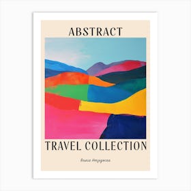 Abstract Travel Collection Poster Bosnia Herzegovina 4 Art Print