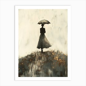 Stunning Girl with an Umbrella Poster