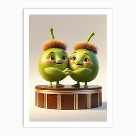 Couple Of Green Apples Art Print