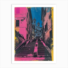 Rome Inspired Retro Polaroid 3 Art Print