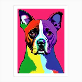 Staffordshire Bull Terrier Andy Warhol Style Dog Art Print