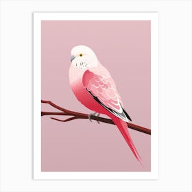 Minimalist Budgerigar 1 Illustration Art Print