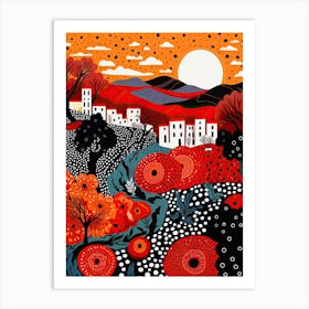 Catania, Italy, Illustration In The Style Of Pop Art 2 Art Print