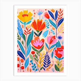 Flowers 15, Matisse style, Floral 2 Art Print