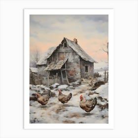 Old Stone Farm Winter 7 Art Print