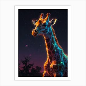 Giraffe Canvas Print 4 Art Print