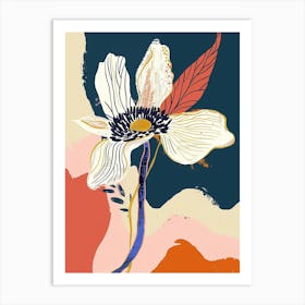 Colourful Flower Illustration Anemone 2 Art Print