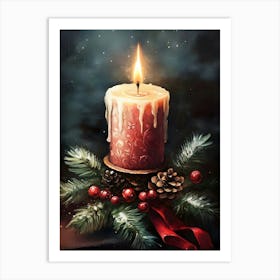 Christmas Candle 2 Art Print