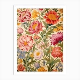 Floral Wallpaper 113 Art Print