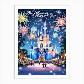 Merry Christmas And Happy New Year 7 Art Print