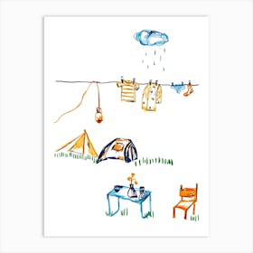 Camping in the north Art Print