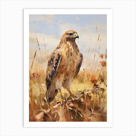 Bird Painting Red Tailed Hawk 1 Art Print
