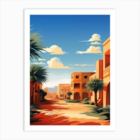 Desert Landscape Vector Illustration Art Print