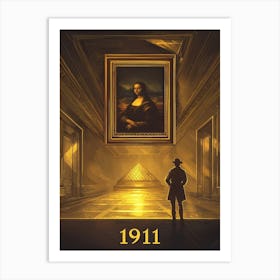 Aihrgdesign A Vintage Poster Inspired By The 1911 Theft Of Th E81e1ec1 2dba 4f32 9817 6a3ec616cfae 1 Art Print