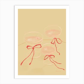 Cheers To Us, Three Glasses Of Champagne Art Print