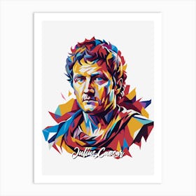 Julius Caesar 03 Portrait WPAP Pop Art Art Print