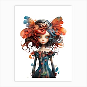 Butterfly Girl 2 Art Print