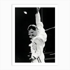 Singer Freddie Mercury At Wembley Stadium, London, July 15th 1986 Art Print