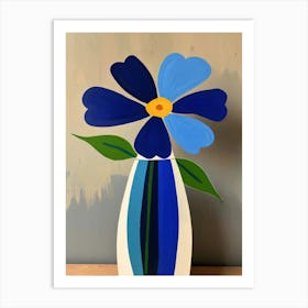 Blue Flowers In A Vase 4 Art Print