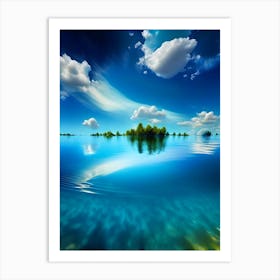 Splash In Lake Water Waterscape Photography 1 Art Print