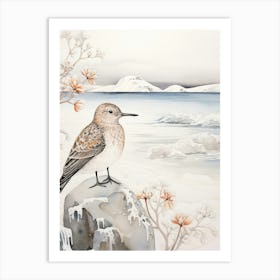 Winter Bird Painting Dunlin 4 Art Print