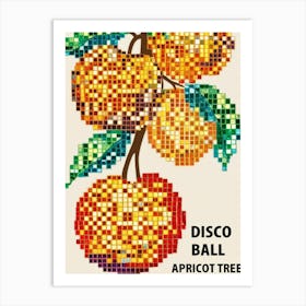 Disco Ball Apricot Tree Art Print