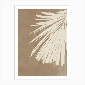 Palm Leaf in Brown, Tropical Art, Botanical Home Decor Art Print