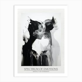 Spectrum Of Emotions Abstract Black And White 3 Poster Art Print
