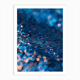 Blue Sparkles Art Print