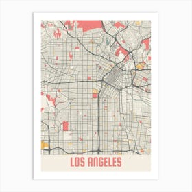 Los Angeles Map Poster Art Print