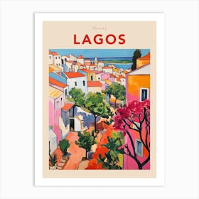 Lagos Portugal 3 Fauvist Travel Poster Art Print