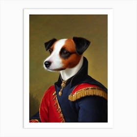 Parson Russell Terrier 2 Renaissance Portrait Oil Painting Art Print