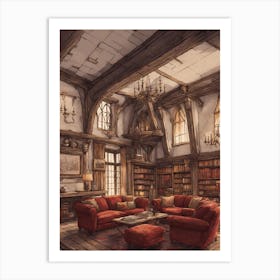 Library 1 Art Print