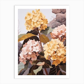 Hydrangea 3 Flower Painting Art Print