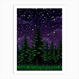 Night In The Forest 6 Art Print