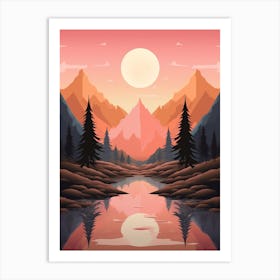 Landscape Geometric Abstract Illustration 9 Art Print