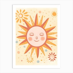 Sun With Flowers 2 Art Print