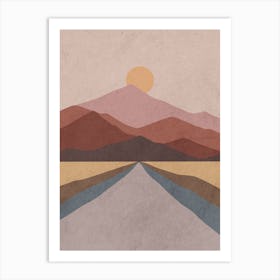 Abstract Landscape - Abstract Stock Videos & Royalty-Free Footage 2 Art Print