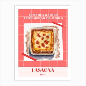 Lasagna Italy 3 Foods Of The World Art Print