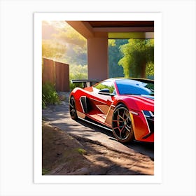 Red Sports Car Art Print